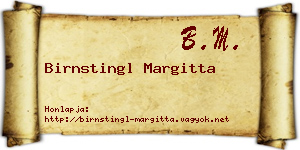 Birnstingl Margitta névjegykártya